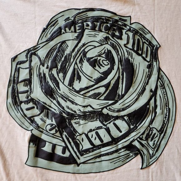 RGSTR Other - RGSTR "blessed" T-Shirt Men's Sz 2XL Stylish Urban Money Rose Short Sleeve Cream